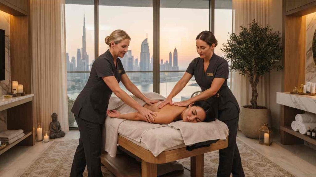 Four Hand Massage at Home in Dubai